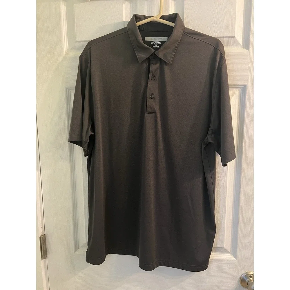 Greg Norman Performance Polo Play Dry Men's Gray Golf Polo Shirt Size LG